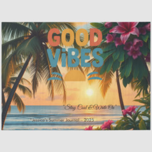Papier Mousseline Vibes d'été Carnet tropical
