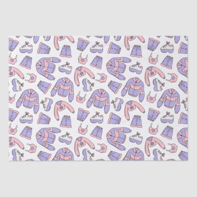 Papier Mousseline Vibes roses 90s Mode (Recto)