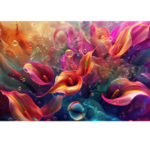 Vibrant Calla Lillie Translucide Bubble Decoupage