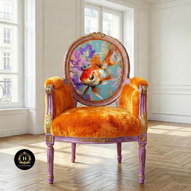 Papier Mousseline Vibrant dédécoupage Vintage de poisson floral (Créateur téléchargé)