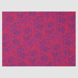 Papier Mousseline Vibrant Rose Flowers Pattern