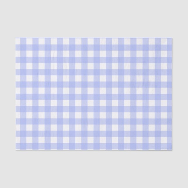 Papier Mousseline Vichy Bleu (Recto)