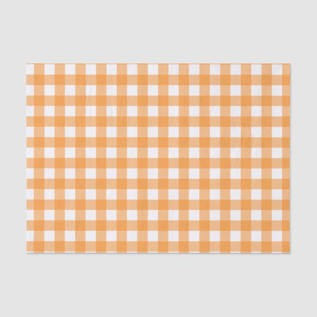 Papier Mousseline Vichy Orange (Recto)