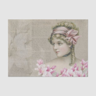 Papier Mousseline Victorian Steampunk Lady Journal Tissue Paper