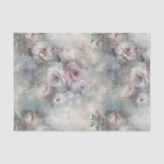 Papier Mousseline Victorien Shabby Chic Fleurs Peintes Découpage