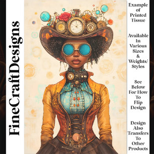 Papier Mousseline Victorien Steampunk Afro-Américain T9 Découpage