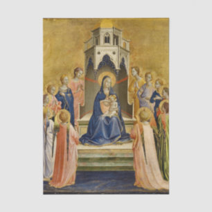 Papier Mousseline Vierge avec enfant et douze anges par Angelico