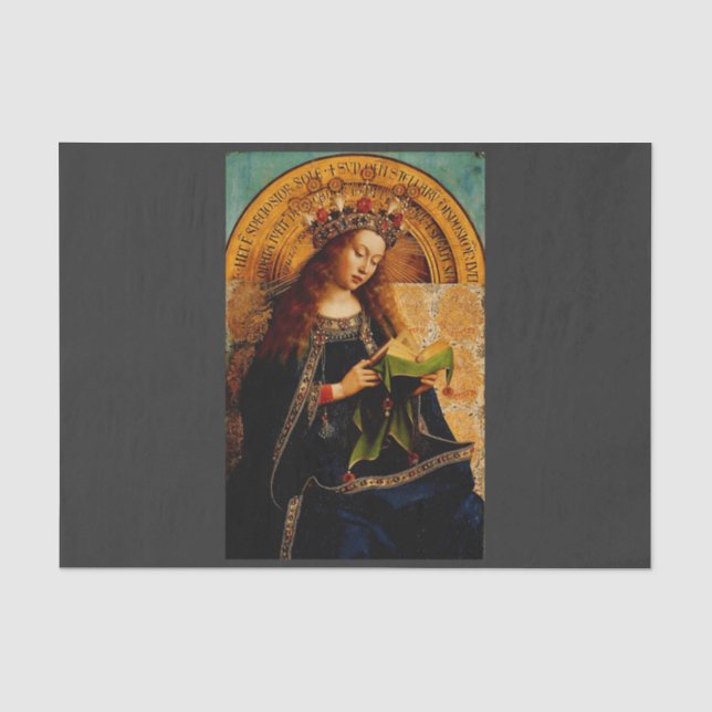 Papier Mousseline Vierge Marie par Jan van Eyck (Recto)