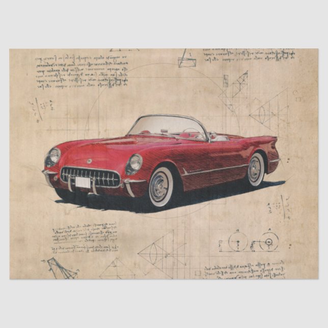 Papier Mousseline Vieux déo de voiture classique (Recto)