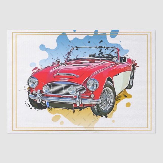 Papier Mousseline Vieux déo de voiture classique (Recto)