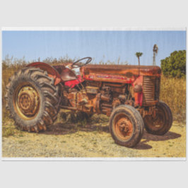 Papier Mousseline Vieux tracteur Vintage de découpage papier