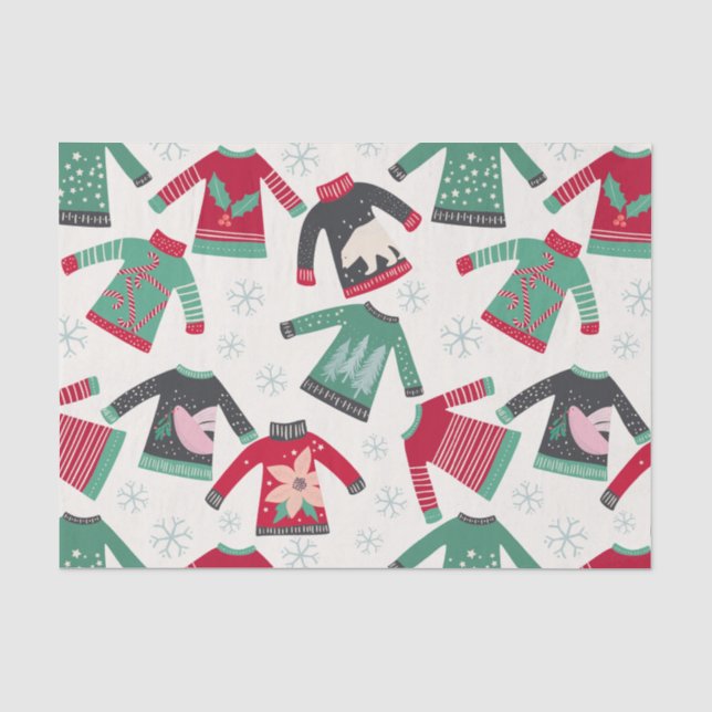 Papier Mousseline Vilain Motif de Noël moche (Recto)