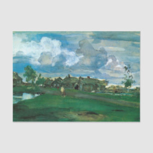 Papier Mousseline Village russe Valentin Serov