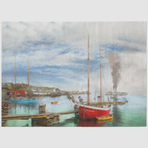 Papier Mousseline Ville - Île Mackinac MI - Nautical dude 1906