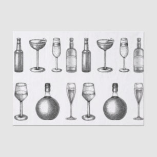 Papier Mousseline Vin vintage