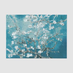Papier Mousseline Vincent Van Gogh Almond Blossoms Turquoise doux