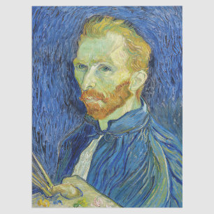 Papier Mousseline Vincent van Gogh - Autoportrait avec Palette