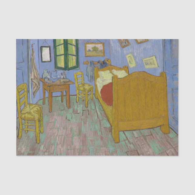 Papier Mousseline Vincent Van Gogh Bedrome Painting (Recto)