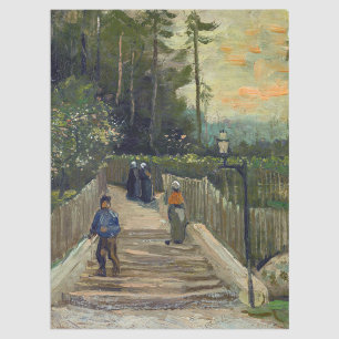 Papier Mousseline Vincent van Gogh - Chemin en pente à Montmartre