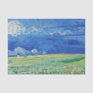 Papier Mousseline Vincent van Gogh - Les champs de roues sous Thunde