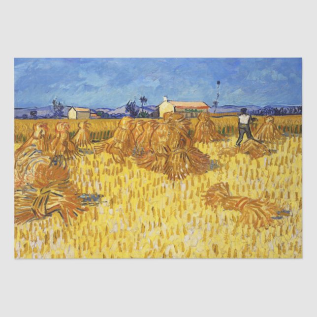 Papier Mousseline Vincent van Gogh - Récolte en Provence (Recto)