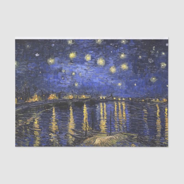 Papier Mousseline Vincent Van Gogh Starry Night Over The Rhone (Recto)