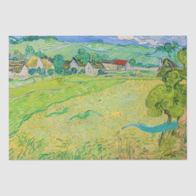Papier Mousseline Vincent van Gogh - Vue des Vessenots près d'Auvers (Recto)
