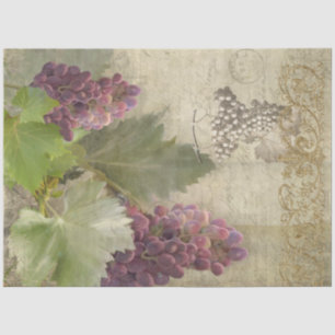 Papier Mousseline Vins rouges Script Vignoble vignoble Découpage