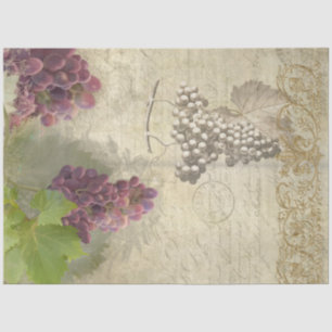 Papier Mousseline Vins Vignoble Vignoble Script Découpage Art
