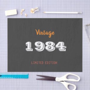 Papier Mousseline Vintage 1984 édition limitée 40e cadeau d'annivers