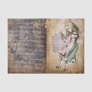 Papier Mousseline Vintage Alice au pays des merveilles