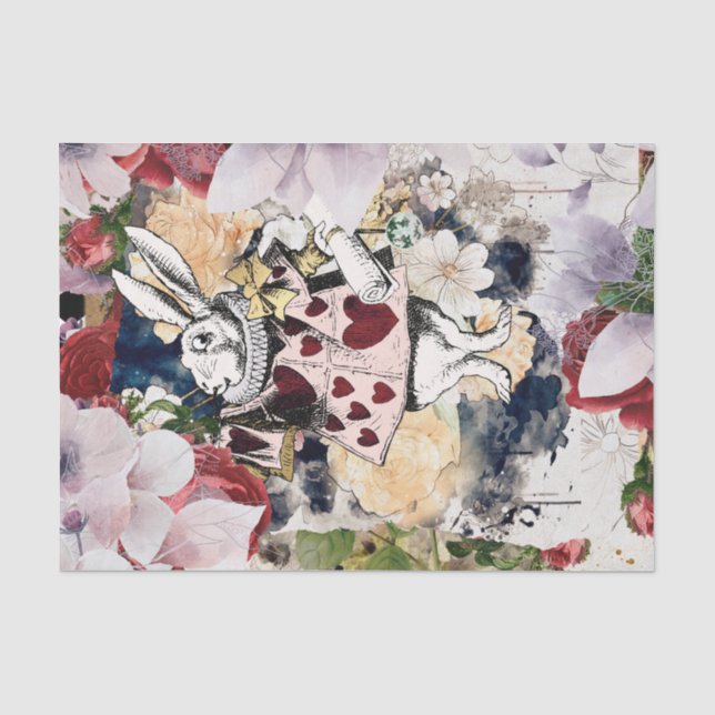 Papier Mousseline Vintage Alice au pays des merveilles (Recto)
