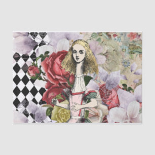 Papier Mousseline Vintage Alice au pays des merveilles