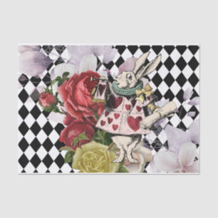 Papier Mousseline Vintage Alice au pays des merveilles Découpage Lap
