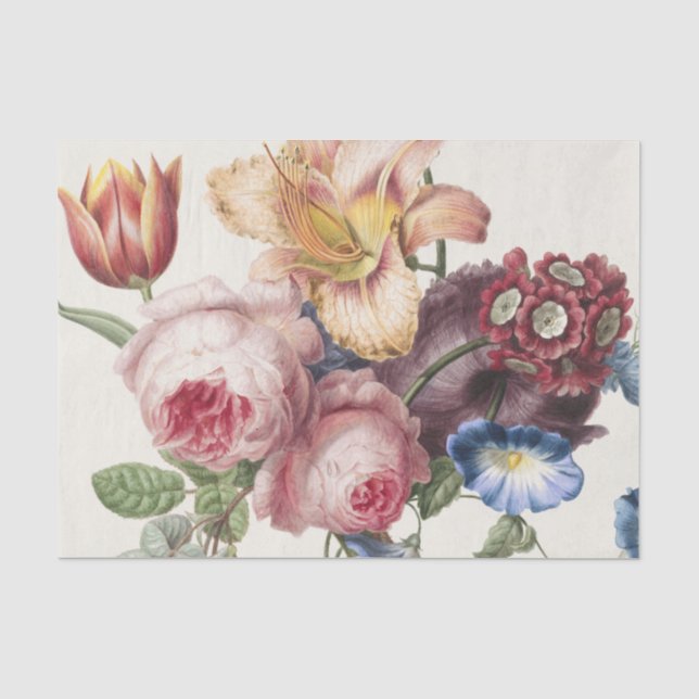 Papier Mousseline Vintage Bouquet (Recto)