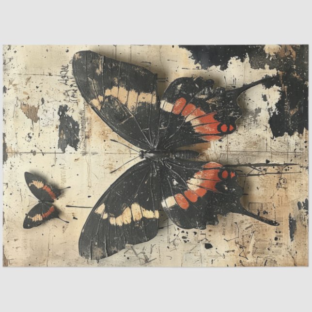 Papier Mousseline Vintage Butterfly (Recto)