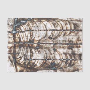 Papier Mousseline Vintage Casse de côtes de squelette Brown blanc