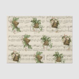 Papier Mousseline Vintage Christmas Bell Music
