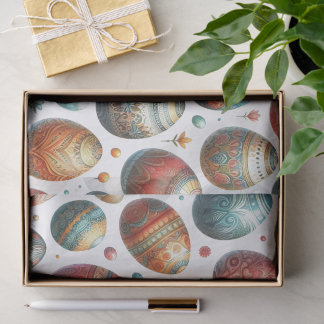 Papier Mousseline Vintage Easter Egg Pattern Holiday 