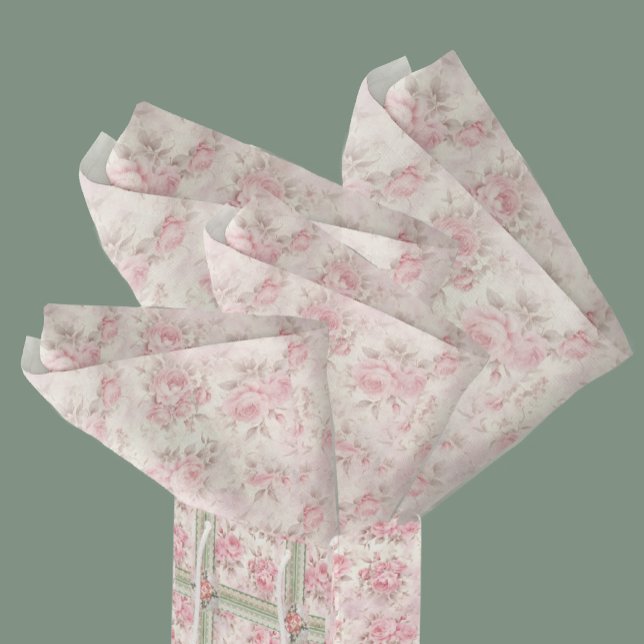 Papier Mousseline Vintage Faded Roses All Occasion  (The perfect finish, faded roses tissue paper!)