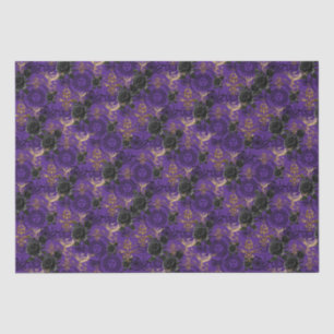 Papier Mousseline Vintage gothique Phoenix et Rose violet Motif