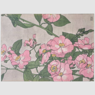 Papier Mousseline Vintage Hannah Overbeck Art nouveau prarie rose