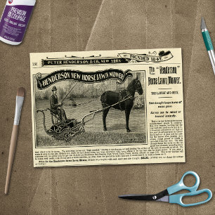 Papier Mousseline Vintage Henderson Horloger Pelouse Moower Ad
