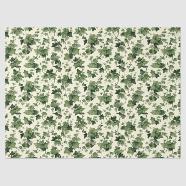 Papier Mousseline Vintage Ivy motif (Recto)