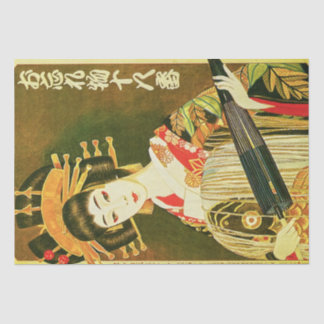 Papier Mousseline Vintage japonais Geisha, Wasaga Papier Umbrella Ar