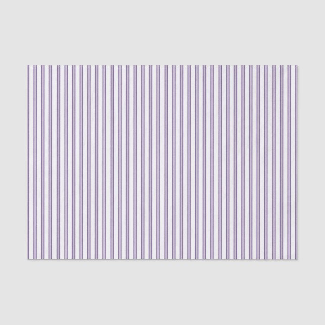 Papier Mousseline Vintage Look Purple Ticking Stripe Cadeau Envelopp (Recto)