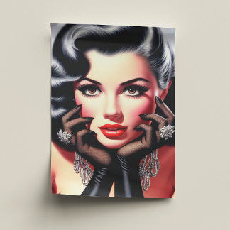 Papier Mousseline Vintage magnifique portrait de fille