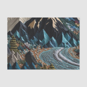 Papier Mousseline Vintage Mariage Boho Mountains Enveloppement Papie