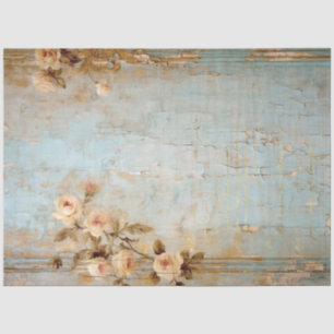 Papier Mousseline Vintage mur peint blanc rose or