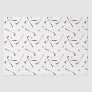 Papier Mousseline Vintage Retro Golf Club Golf Balls Motif